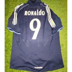Ronaldo Real Madrid 2005 2006 Away Soccer Jersey L